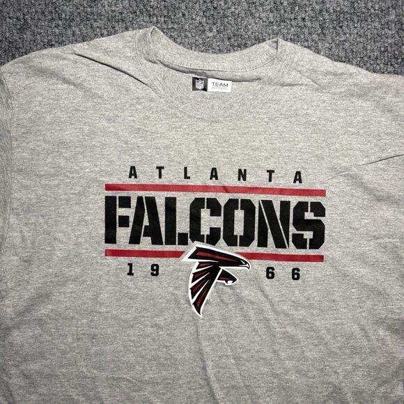 Atlanta Falcons T-Shirt Football NFL Team Apparel Gray Men’s Size Large NWT - Picture 3 of 5
